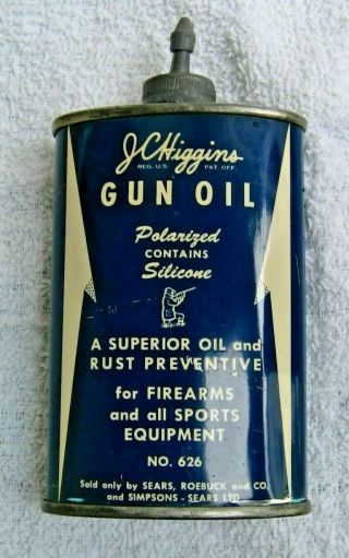 Vintage J C Higgins Lead Top Gun Oil Can,  Oiler.  Hunting Display Mancave Antique