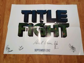 Title Fight Floral Green Signed 24 Inch Poster Rare Story So Far Wonder Years