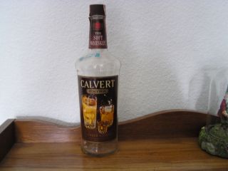 Vintage Calvert Extra “the Soft Whiskey” Bottle With Labels