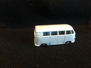 VW Volkswagen Micro Bus No 12 Made in England VINTAGE Toy Metal L.  Blue [Lot 35] 3