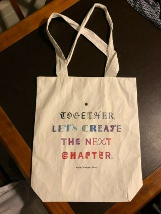 Rare Apple Store Carnegie Library Opening Day Bag Washington Dc Store Rare