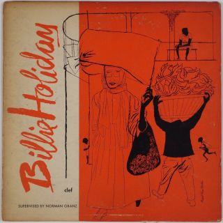 Billie Holiday: Clef Records ’54 David Stone Martin Dsm Jazz 10” Lp Hear