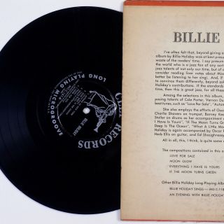 BILLIE HOLIDAY: Clef Records ’54 David Stone Martin DSM Jazz 10” LP Hear 5