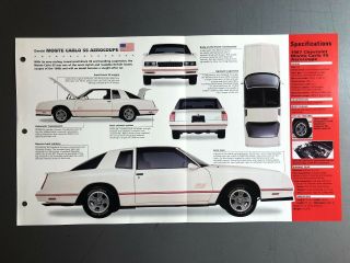 1986 - 1987 Chevrolet Monte Carlo 