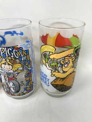 Vintage 1981 McDonald ' s The Great Muppet Caper Glasses COMPLETE SET OF 4 5