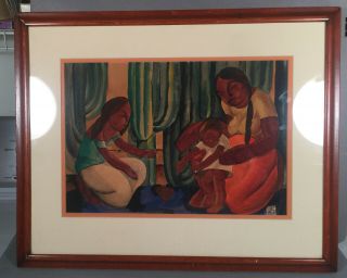 Leo Politi Gouache (1 Of 2) Baby’s First Step C.  1935 Signed Nr