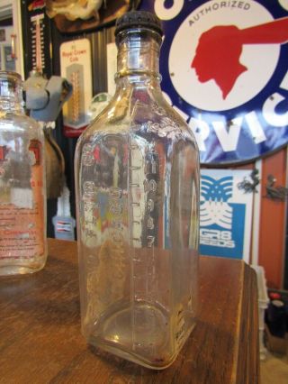 4 Vintage Glass Embalming Fluid Bottles - - 5