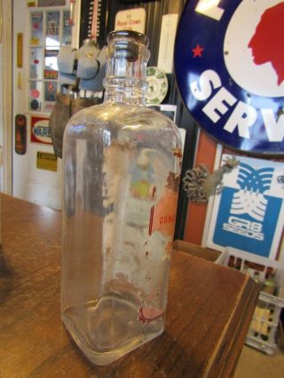 4 Vintage Glass Embalming Fluid Bottles - - 8