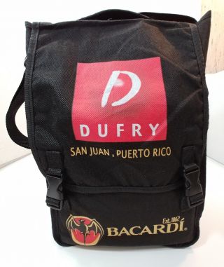 Barcardi Rum Dufry Pr Black 4 Lg Bottles Mixer Caddy Bag Tailgate Bar Carry Case