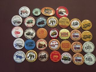 32 Mm Minneapolis Moline Antique Tractor & Steam Engine Show Buttons