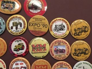 32 MM Minneapolis Moline Antique Tractor & Steam Engine Show Buttons 2
