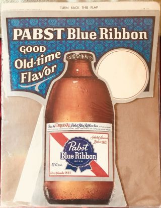 Pabst Blue Ribbon Vintage 1970’s Era Standing Display Sign