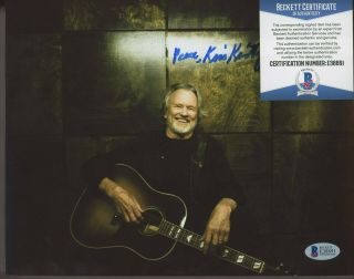 Kris Kristofferson Singer Songwriter Signed 8x10 Photo Auto Autograph Bas Bgs Co