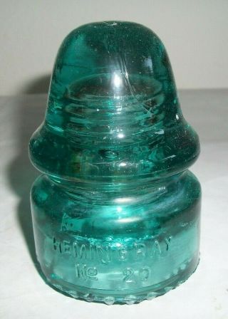 7 Antique Insulators - - HEMINGRAY - - McLAUGHLIN - - PETTICOAT - - Pat 1893 - - 6 are Glass 7