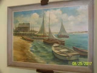 Wendall M.  Rogers American Listed Artist Mass. ,  Seascape Oil On Canvas