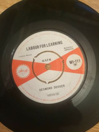 Desmond Dekker - Parents / Labour For Learnng 7  Rare 1963 Island Records Liste