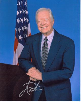 Jimmy Carter 39th President Of The United States Signed 8x10 Photo With