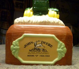 John Deere 1924 Model D General Purpose Tractor Ceramic Cookie Jar by Gibson 3