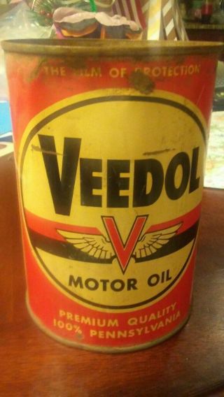 Vintage Veedol Motor Oil Can