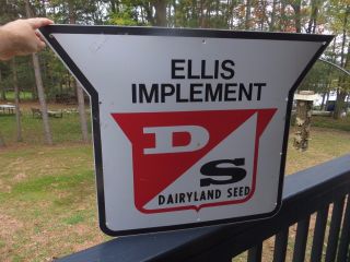 D/s Dairyland Seed Sign Ellis Implement,  Farm Dealer Advertising 1 - Only Sign