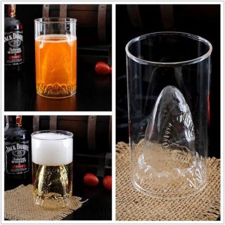 350ml Shark Durable Double Wall Whisky Wine Shot Glass Beer Cup Creative