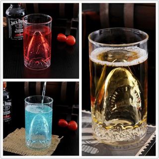 350ML Shark Durable Double Wall Whisky Wine Shot Glass Beer Cup Creative 2
