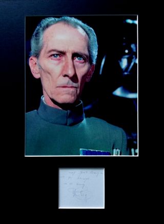 Peter Cushing Signed Autograph Photo Display Star Wars Grand Moff Tarkin