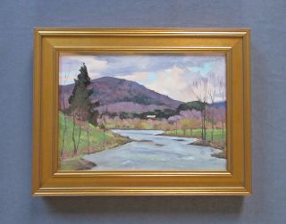 Listed Artist John Loughlin (1931 - 2014) Impressionist Oil Landscape Painting
