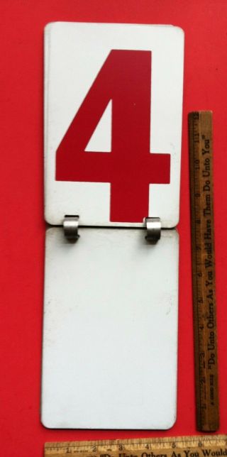 Vintage 1950s 60s Gas Service Station Metal Sign Small Price Flip Numbers 0 T0 9 5