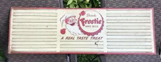 Frostie Root Beer Sign Metal Menu Letter Board Diner Food Truck 36 "