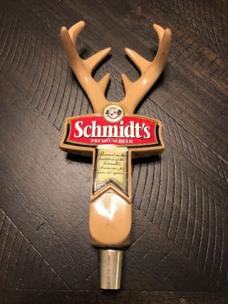 Schmidt’s Premium Beer Antlers Beer Pull Tap Handle