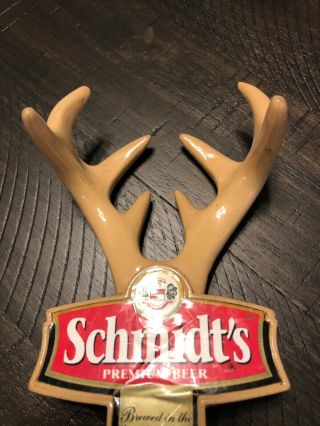 Schmidt’s Premium Beer Antlers Beer Pull Tap Handle 3