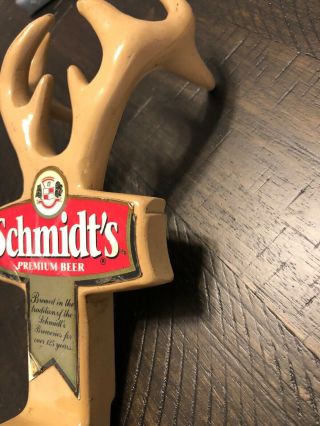 Schmidt’s Premium Beer Antlers Beer Pull Tap Handle 7