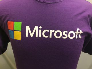 Microsoft T - Shirt Purple Promo Computer Software Medium