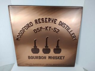 Rare Woodford Reserve Distillery Dsp - Ky - 52 Bourbon Whiskey Copper Sign 23 "
