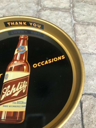 1940/50’s Schlitz Beer Tray Sign Advertising Brewing Milwaukee Wis Jos. 2