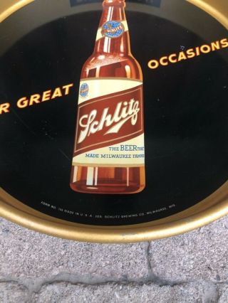 1940/50’s Schlitz Beer Tray Sign Advertising Brewing Milwaukee Wis Jos. 4