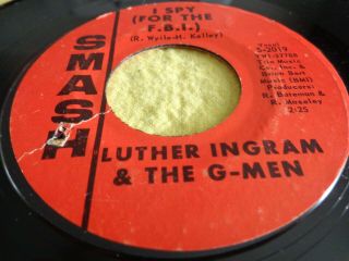 188.  Soul 45.  Luther Ingram & The G - Men.  I Spy For The F.  B.  I.  Smash.  Vg