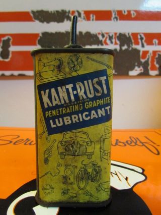 Vintage Kant Rust Lubricant Handy Oiler Oil Can 1940s Car
