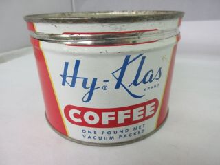 Vintage Hy - Klas Brand Coffee Tin Advertising Collectible Graphics M - 62