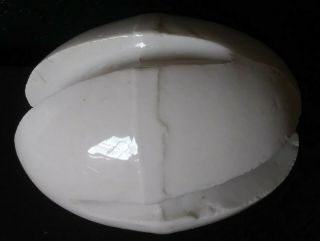 Large White 4 1/2 " By 3 1/4 " Porcelain Guy Wire Strain Egg