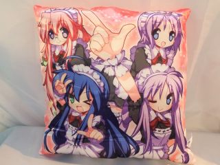 Lucky Star Anime Japan Sega Prize Pillow Maid Konota Kagami Tsukaka Characters