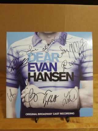 Dear Evan Hansen Cast Signed Lp Vinyl Album By All 13 Members Platt