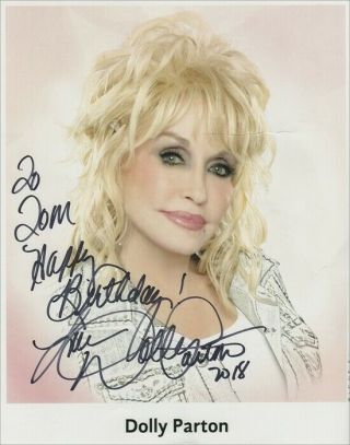 Dolly Parton 9 To 5 Jolene Islands Stream Signed 10x8 " Autograph Photo