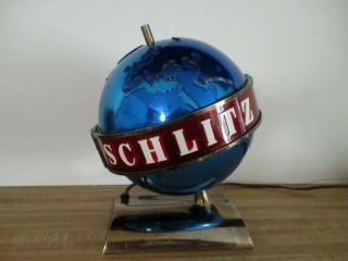 Vintage Schlitz Beer Electric Rotating Globe,