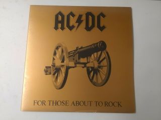 Ac/dc - For Those About To Rock Vinyl Lp 1981 Embossed Gatefold