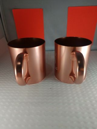 (2) Tito ' s Handmade Vodka Copper Moscow Mule Cup Mug Titos,  w/ Scuffs 4
