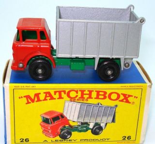 Lesney Matchbox No.  26 Gmc Tipper Truck - Boxed - V