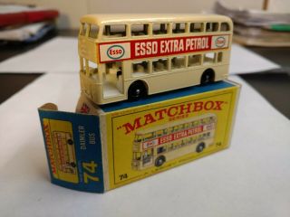 Old Rare Matchbox Lesney 74 Daimler Bus Mib Old Store Stock Perfect Cond