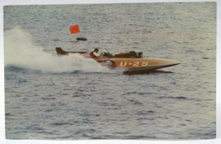 Scarce 1959 Miss Spokane U - 25 Diamond Cup Postcard Hydroplane Boat Racing B1